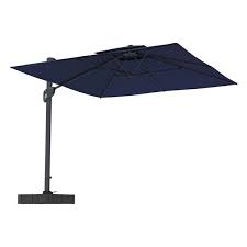 Navy Blue Offset No Tilt Patio Umbrella