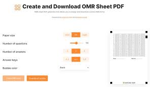 omr sheet in pdf omr exam sheet