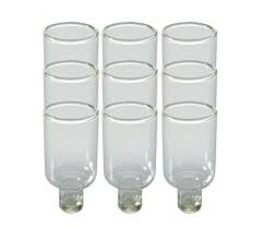 Set Of Nine Glass Inserts For Oil