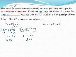 Solving Absolute Value Equations With