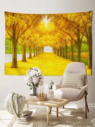 1pc Autumn Forest Oil Painting Tapestry