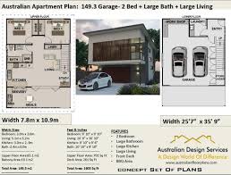 2 Bedroom Garage Apartment Plans No 149