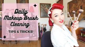 makeup brushes clean pinups tips