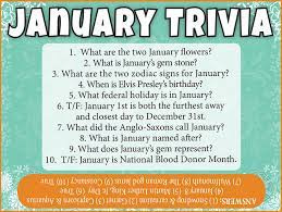 Test your christmas trivia knowledge in the areas of songs, movies and more. January Trivia Jamestown Gazette