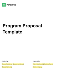 program proposal template free and