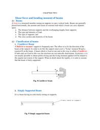 shear force and bending moment of beams