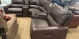6 piece danvors leather sectional couch