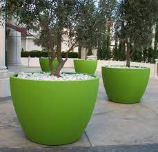 Green Frp Garden Pots And Planters For