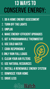 15 Ways To Conserve Energy gambar png