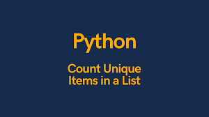 python count unique values in a list
