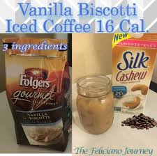 vanilla biscotti iced coffee 16 calories