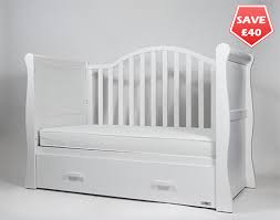 oslo sleigh cot bed white
