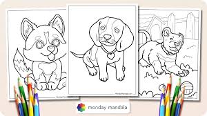 32 puppy coloring pages free pdf
