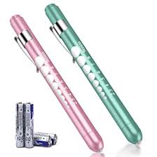 Amazon Com Fita Medical Pen Lights For Nurses Doctors 2 Pack Reusable Penlight Led Tactical Flashlight White Light With Pupil Gauge And Ruler Replaceable Batteries Pale Pink Teal Green Industrial Scientific