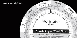American Slide Chart The Paper App Company Scheduling Wheel