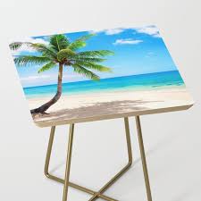Palm Tree By The Beach Side Table By
