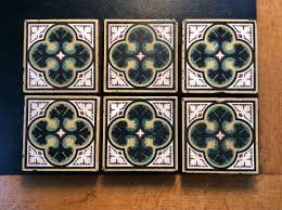 geometric motif encaustic floor tiles