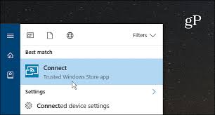 android to windows 10 with the connect app