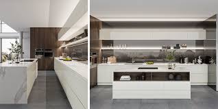 white parallel kitchens with handleless