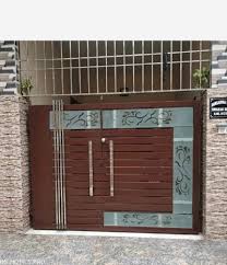 hinged modern cast iron main gate for