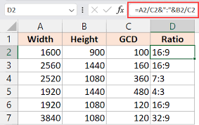 how to calculate ratios in excel 3