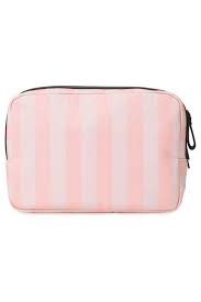 signature stripe pink glam bag