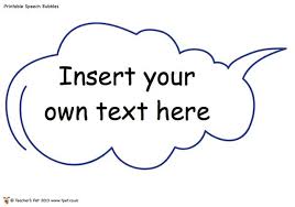 Bubble Speech Template For Word Invitation Templates Classroom