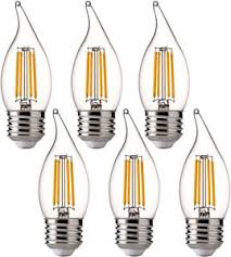 Dimmable Led Light Bulbs Candelabra Base E26 Flame Tip 2700k Warm White 60w 6p 673169632278 Ebay