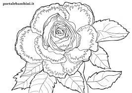 E disegnare una rosa yn63 pineglen. Disegni Di Fiori Da Colorare Portalebambini It