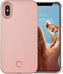 Amazon Com Iphone X Case Wellerly Led Illuminated Selfie Light Cell Phone Case Cover Rechargeable Light Up Luminous Selfie Flashlight Case For Iphone X 5 8inch Rose Gold
