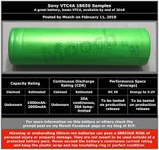 Bench Test Results Sony Vtc4a 18650 Samples Beats Vtc4