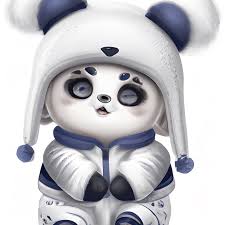 cute baby panda nursery art creative