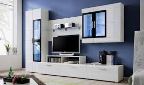 Peut on fixer au mur le meuble bas tv ? Meuble Tv Complet Mural Blanc Brillant Astana House And Garden