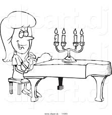 Look through them all today to get an idea of what we carry, and pick out your favorites. Vector Of Cartoon Girl Playing A Piano Coloring Page Outline By Toonaday 14365