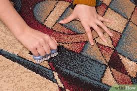 spot moth damage on a wool area rug