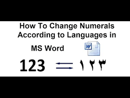 to arabic numbers in ms word