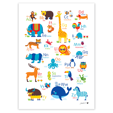 Tier ABC Poster für Kinder |