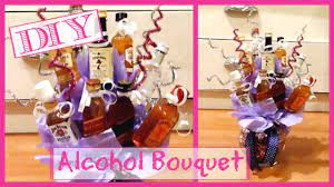 diy alcohol bouquet alcohol bottle