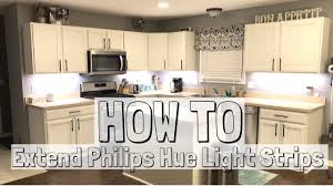 Philips Hue Lightstrip Extension Hack For Under Kitchen Cabinet Lighting Youtube