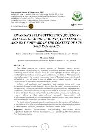 pdf rwanda s self sufficiency journey