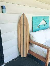 4 Foot Wood Surfboard Wall Art With