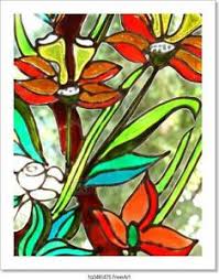 stained glass painting art canvas print