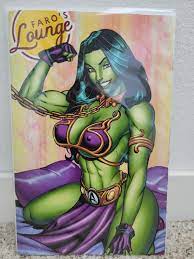 Faro's Lounge She-Hulk Adult Comic Sketch Cover PG-13 Version | eBay