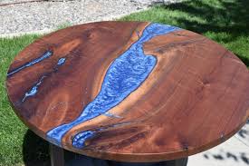 Round Resin River Dining Table