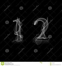 Smoke Font Numbers 1 2 Stock Vector Illustration Of Idea