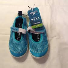 Speedo Toddler Girls Mary Jane Water Shoes Size 5 6 Aqua Color Ebay