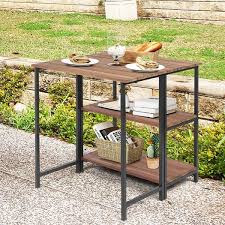 Black Metal Frame Outdoor Dining Table