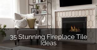 35 stunning fireplace tile ideas