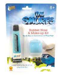 the smurfs rubber nose makeup kit