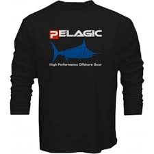 New T Shirt Pelagic Fishing Logo Gear Reel Mens Long Sleeve